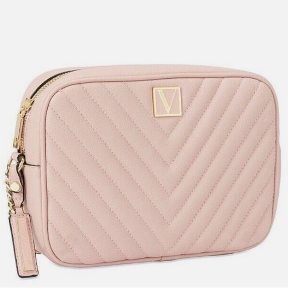 NWT VICTORIA’S SECRET TOP ZIP CROSSBODY BAG IN PINK - Picture 2 of 11